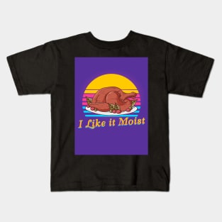 i like it moist retrowave Kids T-Shirt